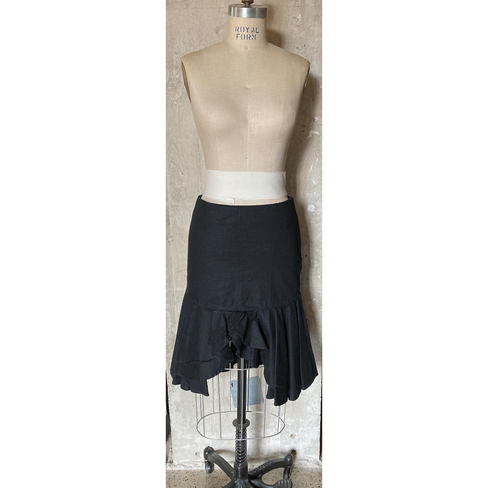 H&M Black Linen Salsa Skirt